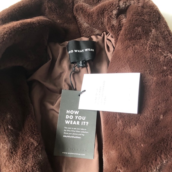 Who What Wear Teddy Fur Robe Coat Shawl Collar NWT - Picture 13 of 15